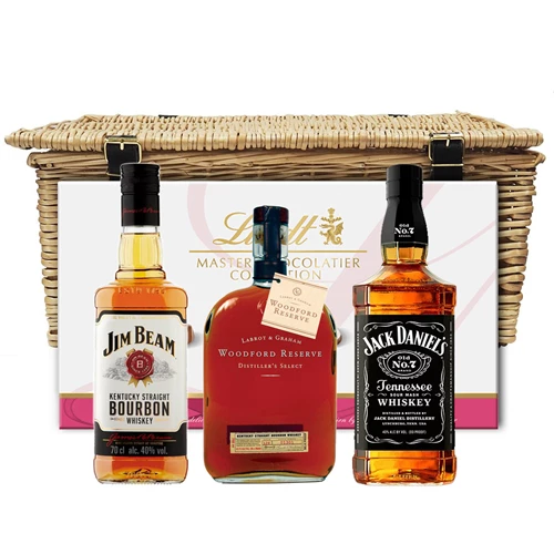 Bourbon Whisky Family Hamper With Chocolates - Delivered to Your Door